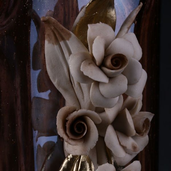 Ваза стеклянная коричневая Omega 40 см White cristal