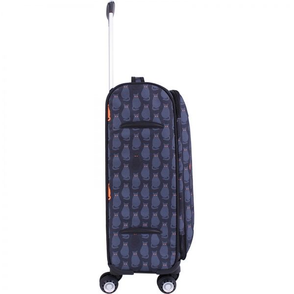 Валіза Bagland Марсель 36 л чорний із малюнком 193 (0037966194) 