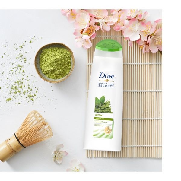 Шампунь Dove с матча и рисовым молоком Детокс 400 мл