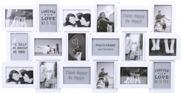 Рамка для фото Koopman коллаж 46х90х2.5 см 10x15 см белый 