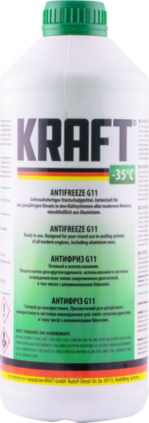 Антифриз Kraft G11 -35° 1,5л зеленый 