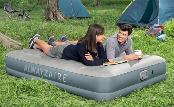 Матрас надувной Bestway AlwayzAire Fortech Ai со встроенным двойным электронасосом 203х36 см серый