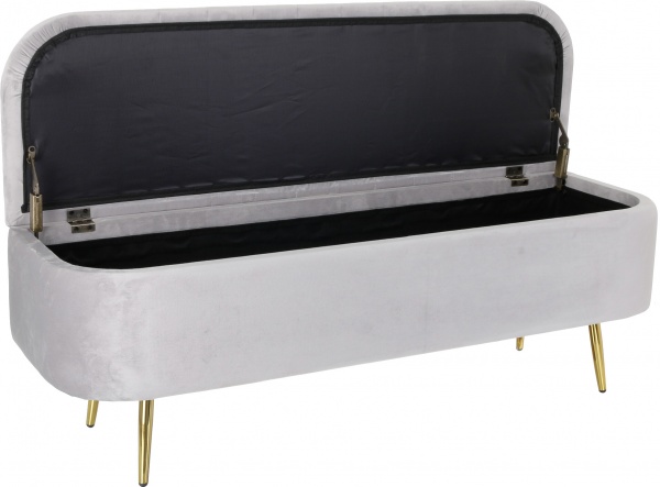 Сундук-пуф Christian светло-серый 120х38х42 см 