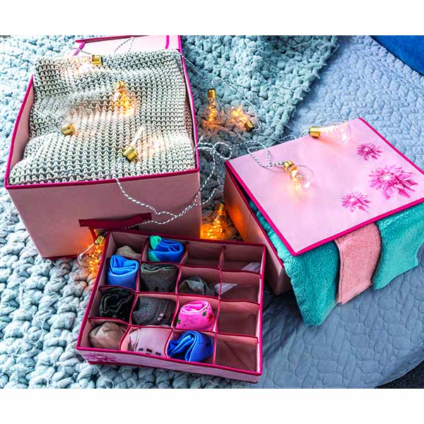 Органайзер складной Handy Home UC-85 Хризантема 16 секций розовый 90x350x270 мм