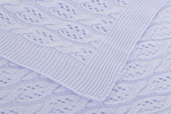 Плед Banian вязаный 90x100 см голубой 