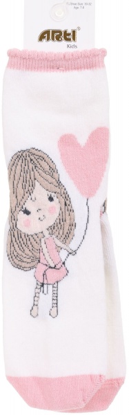 Шкарпетки для дівчаток ARTI 200145 р.7-8 молочний 