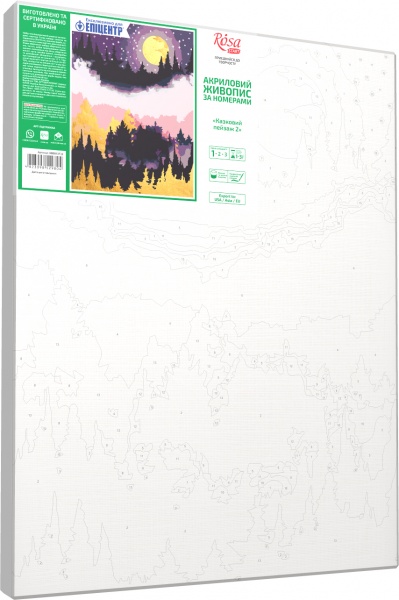 Картина за номерами Казковий пейзаж 2 35x45 см Rosa Start 