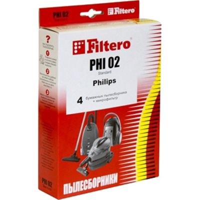 Мішок паперовий для пилосмока Filtero PHI 02 економ 3 шт