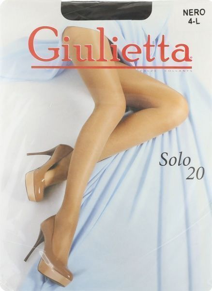 Колготки жіночі Giulia Solo р. 4 чорний 1 шт. Nero 20 den 