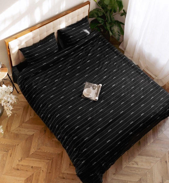 Комплект постільної білизни by Andre TAN Список бажань євро чорний SoundSleep 