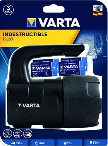 Фонарик Varta 18750101421 Indestructible Beam Lantern 4C черный