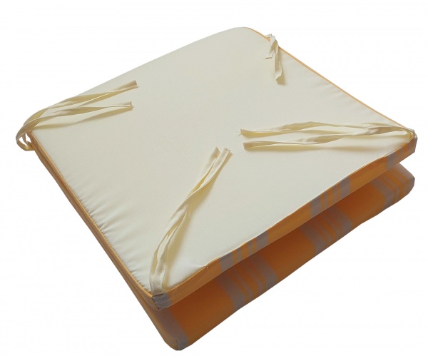 Подушка 42х84 см тексилк бежево- желтая полоса 8619