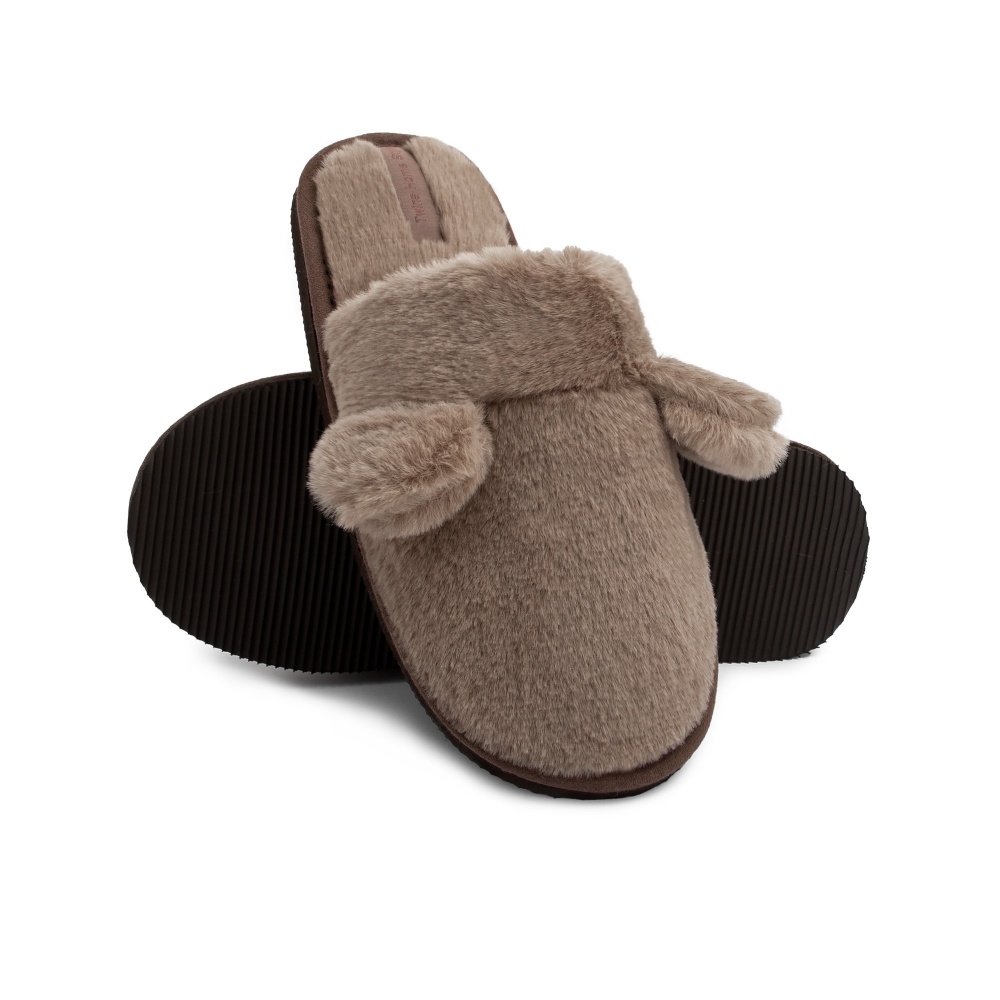 Тапки домашние Twins меховые с ушками р.38/39 бежевый