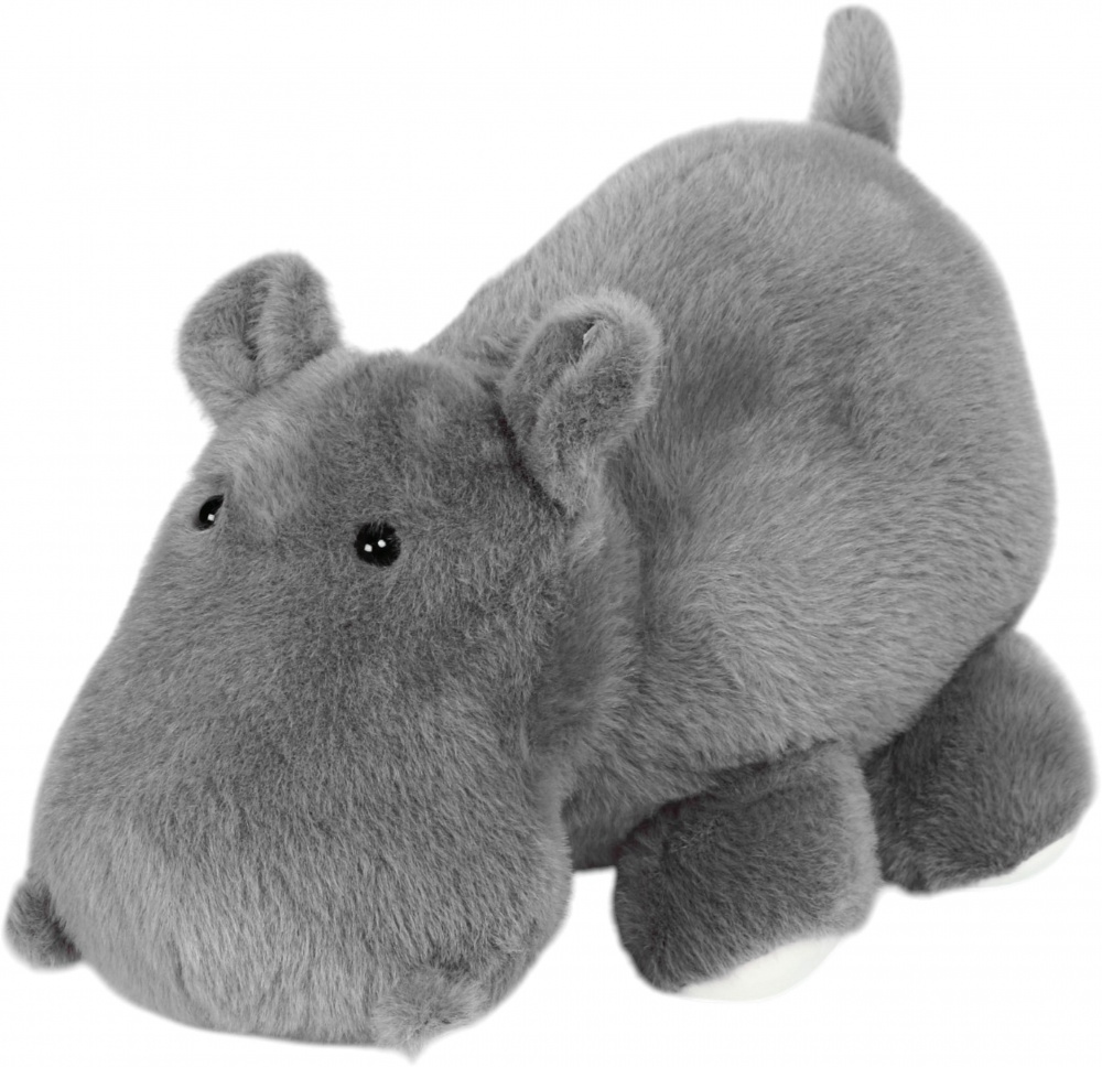 Мягкая игрушка HW Plush Paws Бегемот 33 см темно-серый HF11394 13'
