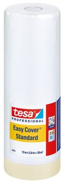 Пленка защитная с малярной лентой tesa EASY COVER STANDARD 2600 мм x15 м