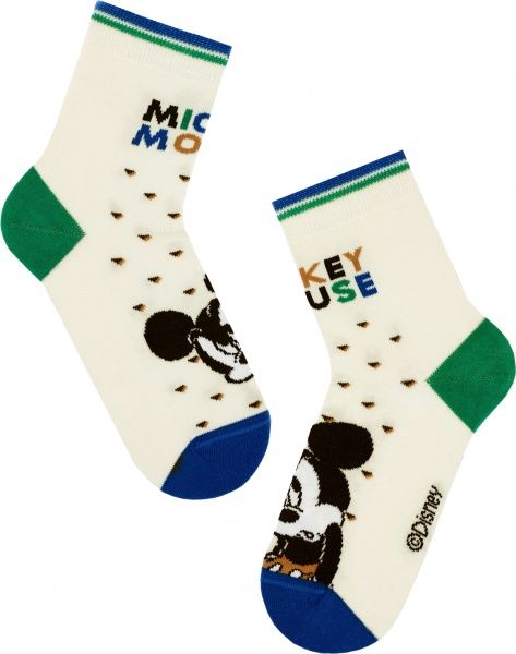 Шкарпетки дитячі Conte-Kids Disney Міккі Маус 349 17С-126СПМ р.18 капучино з малюнком 
