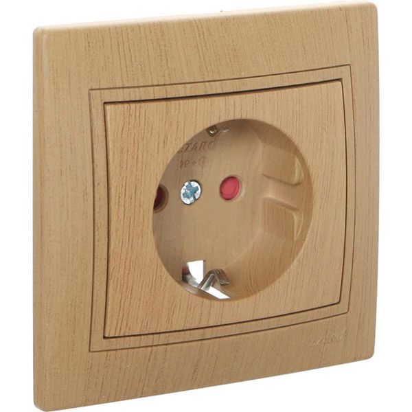 Розетка Lezard Mira 16 А 250 В дуб матовый 701-5151-124B