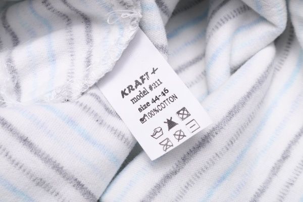 Шапочка детская для мальчика Kraft 211-Т р.44-46 светло-серый/белый/голубой 