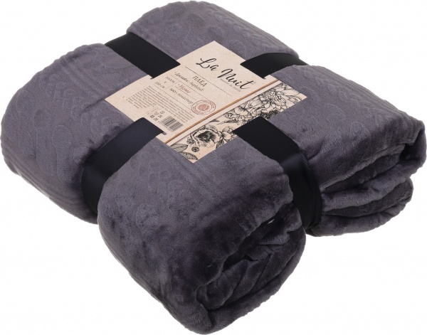 Плед Basic Asphault 200x220 см темно-серый La Nuit 