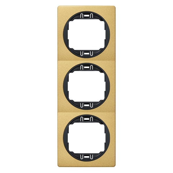 Рамка тримісна Aling-Conel Eon вертикальна золотий/чорний E6713.GE