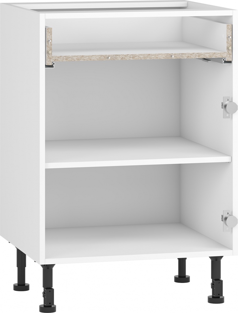 Тумба нижня Грейд з ящиком часткового висування Q-25/1ящ+1фас/Оптимум 600x870x522 мм білий