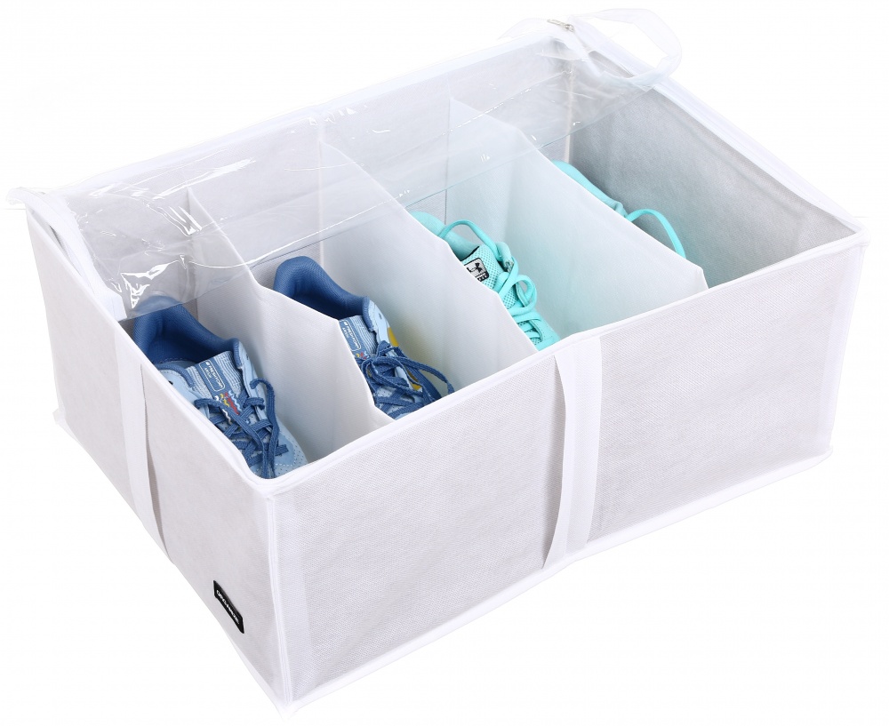 Органайзер текстильний складаний Organize WH-O-4 на 4 пари (білий) 340x200x480 мм