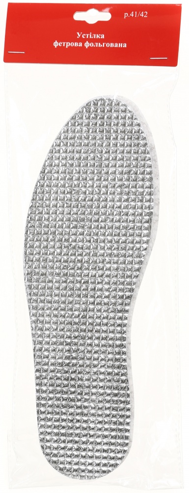 Стельки фетровые фольгированные р.41/42 белый