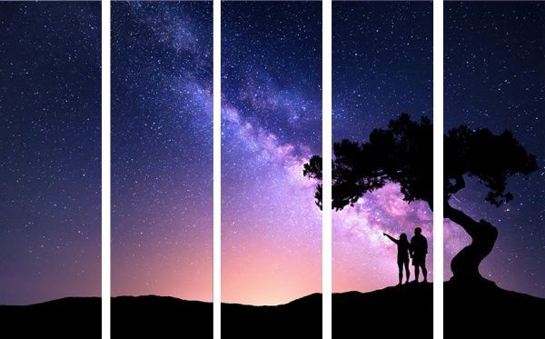 Картина модульная 4 части Млечный путь MK364 100x55 см 