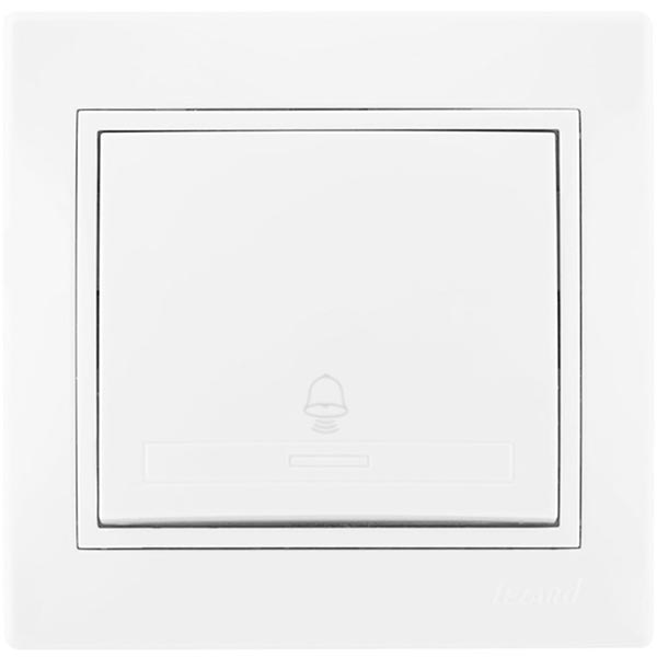 Кнопка звонка Lezard Mira без подсветки 10 А 250В IP20 белый