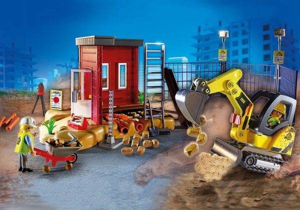 Конструктор Playmobil Міні-екскаватор із будівельною секцією 70443