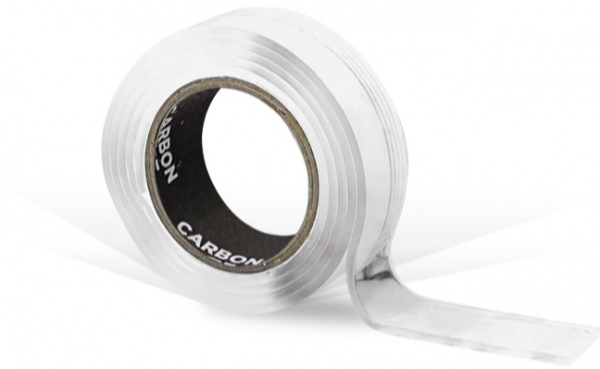 Двостороння клейка стрічка CARBON TAPE Power Silicon 15 мм 2 мм 1 м прозорий