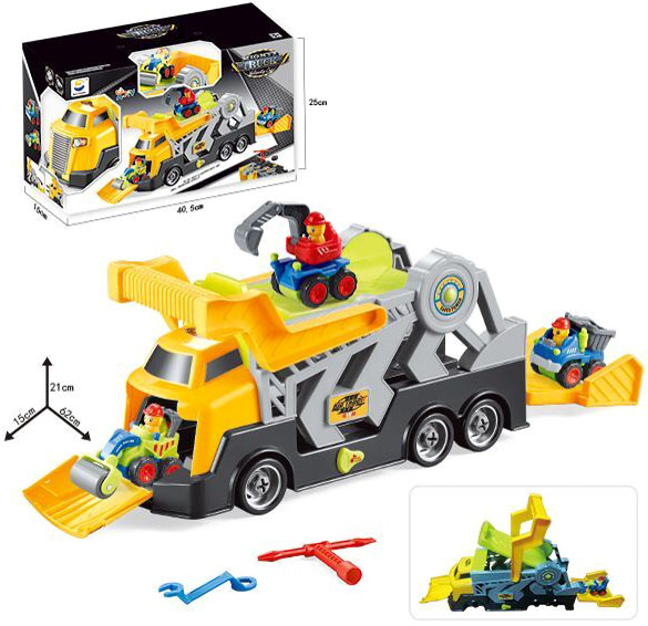 Автомобіль фрикційний Будівельна вантажівка зі світловими та звуковими ефектами FTP990080