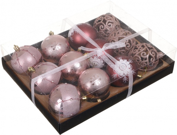 Набор елочных шаров Комплект № 17 d 80 мм 12 шт./уп.