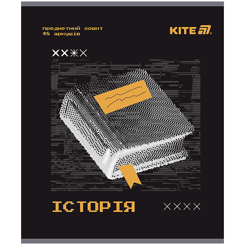 Тетрадь предметная 48 лист. клетка Techno история KITE