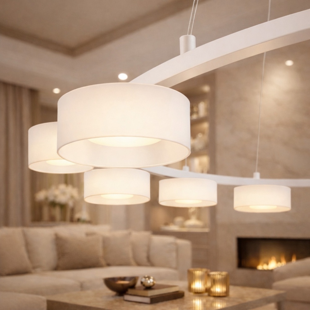 Люстра подвесная LIGHT SET DUSHA MS241-Y7 7x12 Вт GX53 белый/молочный