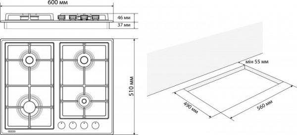 Варочная поверхность Eleyus NIKA 60 IS CF