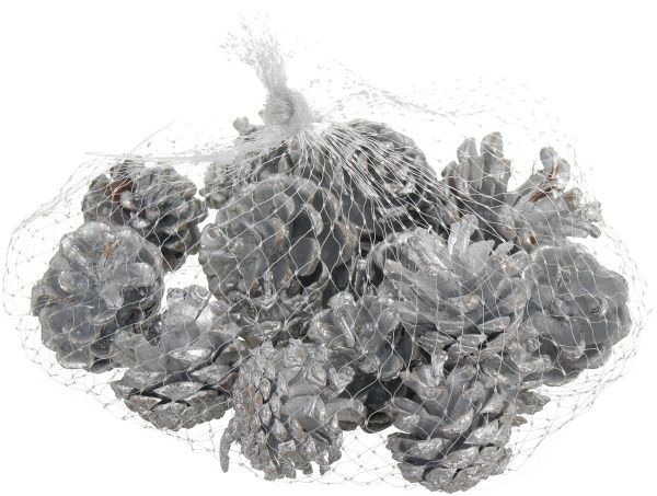 Набор новогодних декораций Шишки серебряные 15 шт. EPI-701185150 