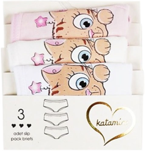 Набор трусов для девочки K128071 3 шт. р.122-128 разноцветный 