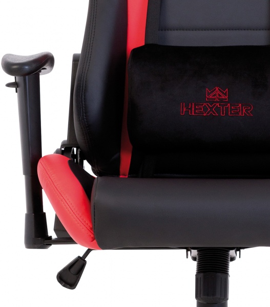 Крісло Nowy Styl HEXTER ML R1D TILT PL70 ECO/01 BLACK/RED FR чорний/червоний 