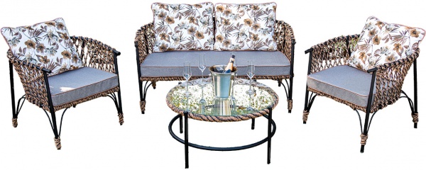 Комплект мебели Украинские конструкции Форца 3 черный с бежевым 