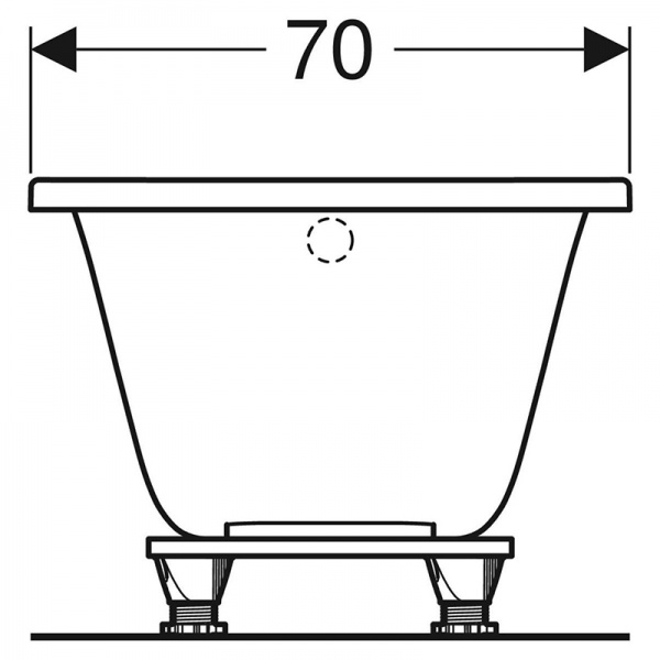 Ванна акриловая Geberit Selnova 554.282.01.1 160х70 см 