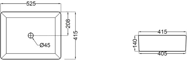 Умывальник Jaquar JDS-BLM-25907N