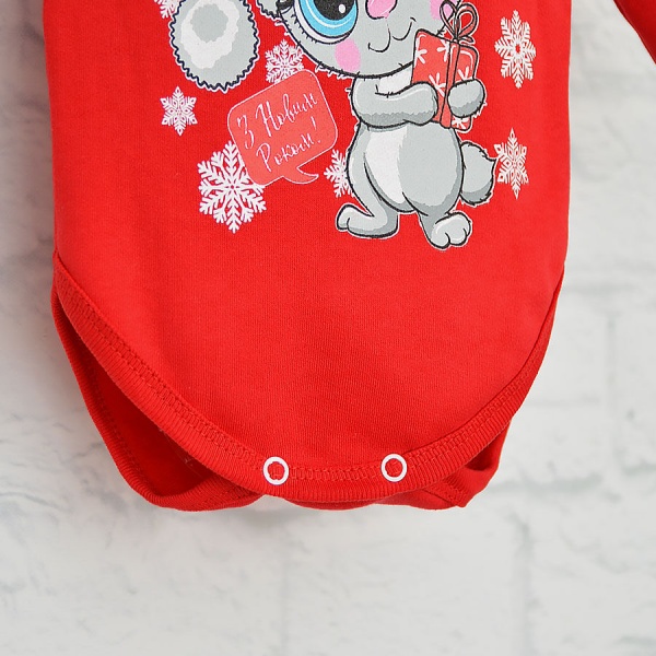 Боді унісекс Blanka Зайчик р.68 червоний 110051 