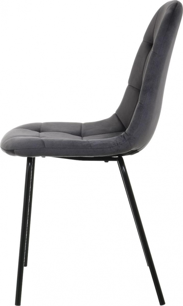 Стул Vitus 44х52,5х83,5 см бархат HLR-21 серый / черный