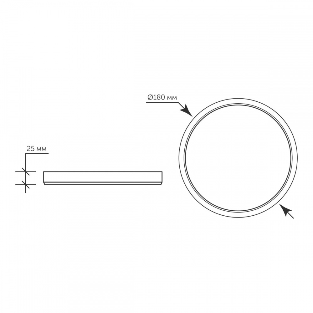 Світильник світлодіодний LIGHT SET 15 Вт 4500 SYNEVIR R 180 чорний IP44