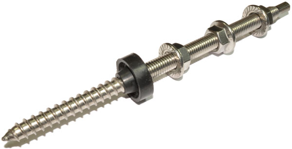 Винт-шуруп для солнечных панелей М10х200 мм DIN6923 нерж. сталь А2 1 шт.