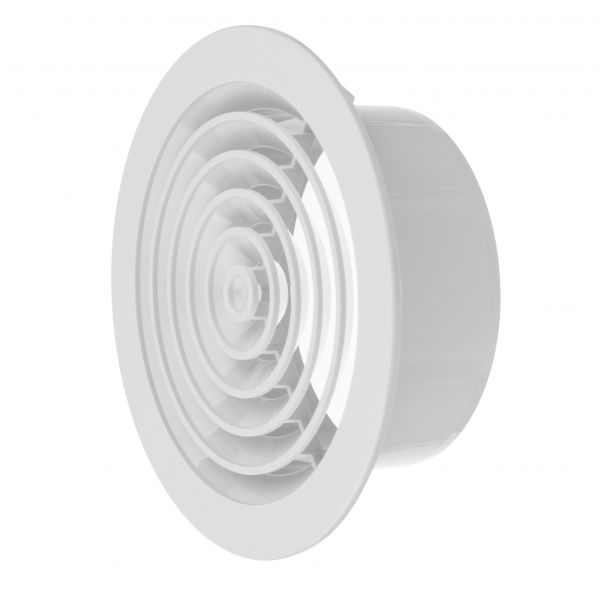 Дифузор MiniMax вентиляційний з фланцем і пружинним кріпленням d175 х d125 мм (2403) пластик білий 