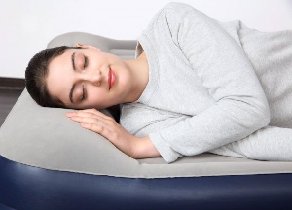 Матрац надувний Bestway Tritech Airbed Twin з вбудованим подвійним електронасосом 203х46 см сірий/синій