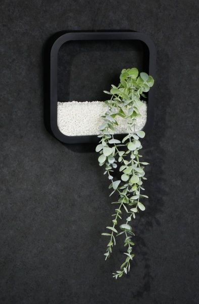 Декор настенный Nature квадратный 22,3x22,3 см черный 