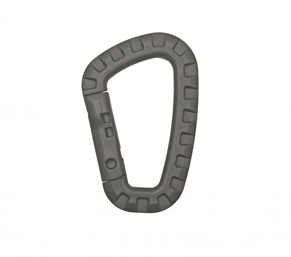 Карабин D-образный пластиковый 56х86 мм койот.